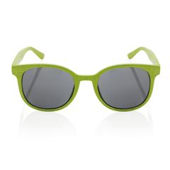 Vue Lunettes de soleil en fibre de paille de couleur vert| Krokrodeal