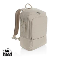 Vue Sac à dos ordinateur 15,6" en rPET AWARE™ Armond de couleur beige| Krokrodeal