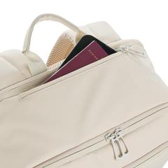 Vue Sac à dos ordinateur 15,6" en rPET AWARE™ Armond de couleur beige| Krokrodeal
