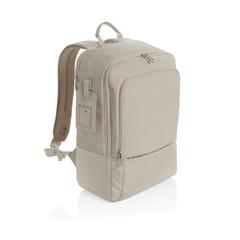 Vue Sac à dos ordinateur 15,6" en rPET AWARE™ Armond de couleur beige| Krokrodeal
