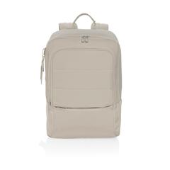 Vue Sac à dos ordinateur 15,6" en rPET AWARE™ Armond de couleur beige| Krokrodeal