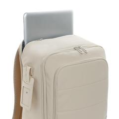 Vue Sac à dos ordinateur 15,6" en rPET AWARE™ Armond de couleur beige| Krokrodeal