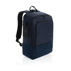 Vue Sac à dos ordinateur 15,6" en rPET AWARE™ Armond de couleur bleu| Krokrodeal