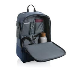 Vue Sac à dos ordinateur 15,6" en rPET AWARE™ Armond de couleur bleu| Krokrodeal