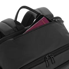 Vue Sac à dos ordinateur 15,6" en rPET AWARE™ Armond de couleur noir| Krokrodeal