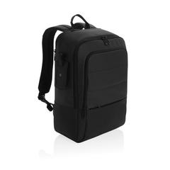 Vue Sac à dos ordinateur 15,6" en rPET AWARE™ Armond de couleur noir| Krokrodeal
