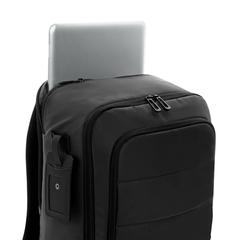 Vue Sac à dos ordinateur 15,6" en rPET AWARE™ Armond de couleur noir| Krokrodeal