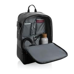 Vue Sac à dos ordinateur 15,6" en rPET AWARE™ Armond de couleur noir| Krokrodeal