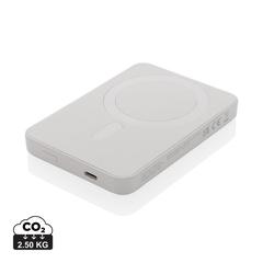Vue Powerbank magnétique 5000mAh en plastique RCS Magnetix de couleur blanc| Krokrodeal