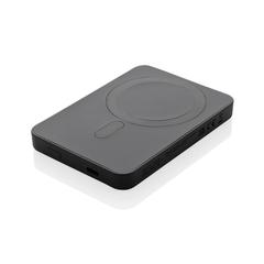 Vue Powerbank magnétique 5000mAh en plastique RCS Magnetix de couleur noir| Krokrodeal