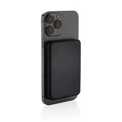 Vue Powerbank magnétique 5000mAh en plastique RCS Magnetix de couleur noir| Krokrodeal