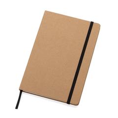 Vue Cahier A5 en kraft recyclé et papier de verre Craftstone de couleur marron| Krokrodeal