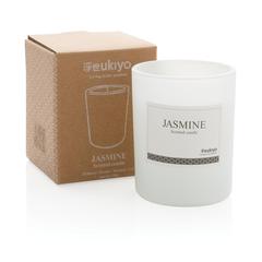 Vue Bougie parfumée dans un verre Ukiyo de couleur blanc| Krokrodeal