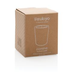 Vue Bougie parfumée dans un verre Ukiyo de couleur blanc| Krokrodeal