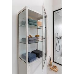 Vue Serviette bain 70x140cm Ukiyo Sakura AWARE™ Made in Europe de couleur gris| Krokrodeal