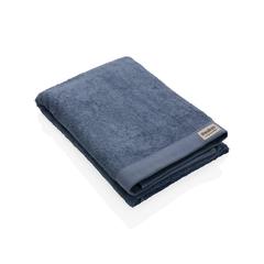 Vue Serviette bain 70x140cm Ukiyo Sakura AWARE™ Made in Europe de couleur bleu| Krokrodeal