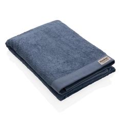 Vue Serviette bain 70x140cm Ukiyo Sakura AWARE™ Made in Europe de couleur bleu| Krokrodeal