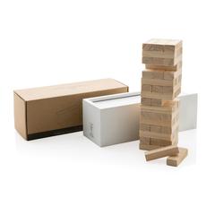 Vue Jeu d’empilage de blocs de bois de couleur blanc| Krokrodeal