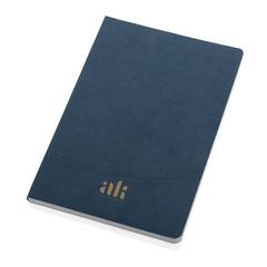 Vue Cahier A5 en papier kraft Salton de couleur bleu| Krokrodeal