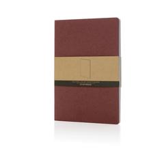 Vue Cahier A5 en papier kraft Salton de couleur rouge| Krokrodeal
