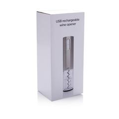 Vue Tire-bouchon électrique - rechargeable USB de couleur gris| Krokrodeal