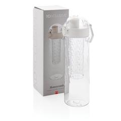 Vue Bouteille d'eau à infusion étanche Honeycomb de couleur blanc| Krokrodeal