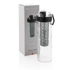 Vue Bouteille d'eau à infusion étanche Honeycomb de couleur noir| Krokrodeal