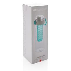 Vue Bouteille d'eau à infusion étanche Honeycomb de couleur bleu| Krokrodeal