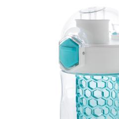 Vue Bouteille d'eau à infusion étanche Honeycomb de couleur bleu| Krokrodeal
