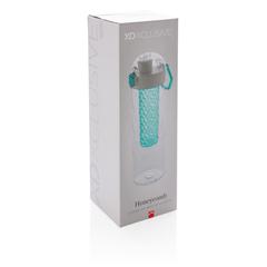 Vue Bouteille d'eau à infusion étanche Honeycomb de couleur bleu| Krokrodeal