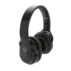 Vue Casque sans fil pliable en plastique recyclé RCS Elite de couleur noir| Krokrodeal