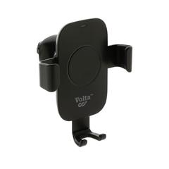 Vue Support voiture avec chargeur 10W en plastique recyclé RCS de couleur noir| Krokrodeal