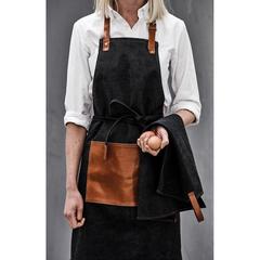 Vue VINGA Tablier Asado de couleur noir| Krokrodeal