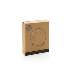 Vue Horloge bureau en bambou et plastique recyclé RCS Utah de couleur marron| Krokrodeal