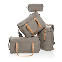 Vue Sacoche en toile pour ordinateur 15" de couleur gris| Krokrodeal