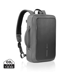 Vue Bobby Bizz 2.0 sac à dos et sacoche antivol de couleur gris| Krokrodeal