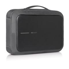 Vue Bobby Bizz 2.0 sac à dos et sacoche antivol de couleur gris| Krokrodeal