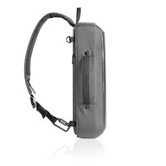 Vue Bobby Bizz 2.0 sac à dos et sacoche antivol de couleur gris| Krokrodeal