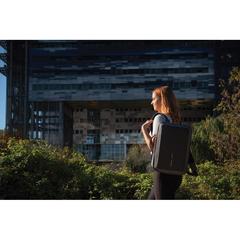 Vue Bobby Bizz 2.0 sac à dos et sacoche antivol de couleur noir| Krokrodeal
