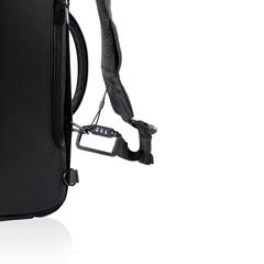 Vue Bobby Bizz 2.0 sac à dos et sacoche antivol de couleur noir| Krokrodeal