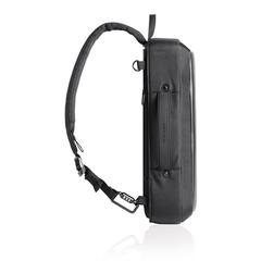 Vue Bobby Bizz 2.0 sac à dos et sacoche antivol de couleur noir| Krokrodeal