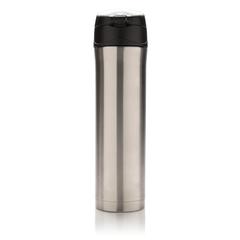 Vue Bouteille isotherme verrouillage facile de couleur gris| Krokrodeal