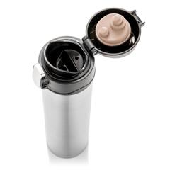 Vue Bouteille isotherme verrouillage facile de couleur gris| Krokrodeal