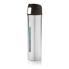Vue Bouteille isotherme verrouillage facile de couleur gris| Krokrodeal