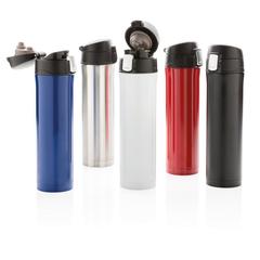 Vue Bouteille isotherme verrouillage facile de couleur gris| Krokrodeal