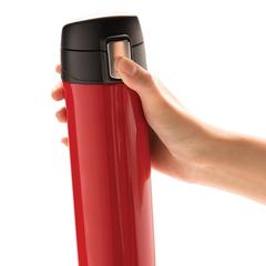 Vue Bouteille isotherme verrouillage facile de couleur rouge| Krokrodeal