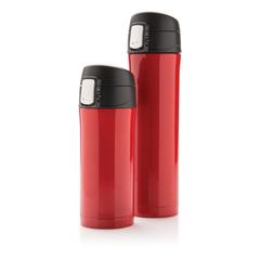 Vue Bouteille isotherme verrouillage facile de couleur rouge| Krokrodeal