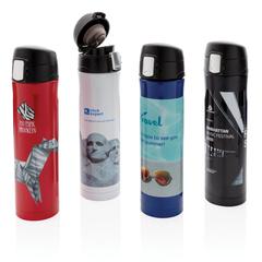 Vue Bouteille isotherme verrouillage facile de couleur rouge| Krokrodeal