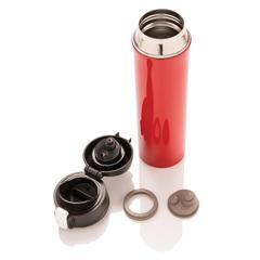 Vue Bouteille isotherme verrouillage facile de couleur rouge| Krokrodeal