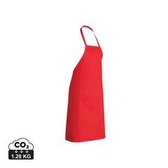 Vue Tablier en coton Impact AWARE™ de couleur rouge| Krokrodeal